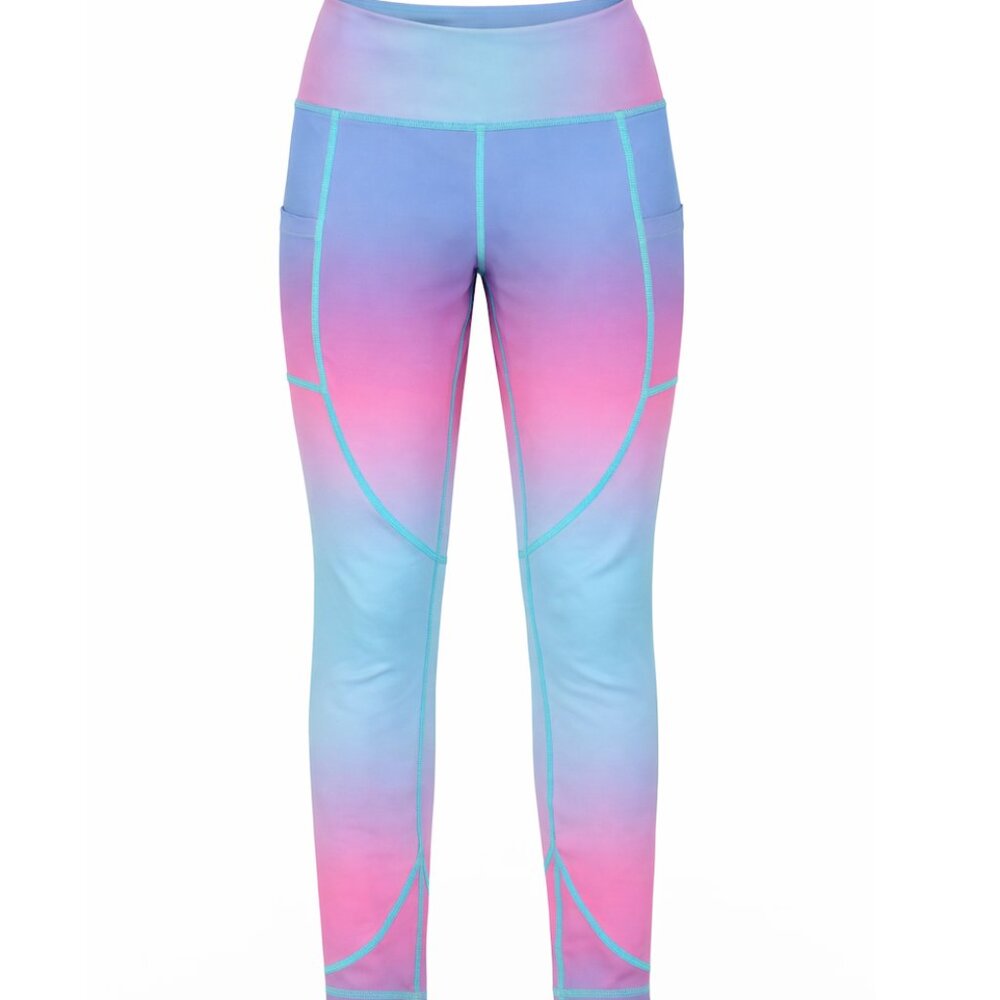 Curves & Combat Boots Cotton Candy Ombre Leggings - Size Small